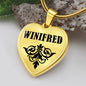 Winifred v01 - 18k Gold Finished Heart Pendant Luxury Necklace