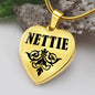 Nettie v01 - 18k Gold Finished Heart Pendant Luxury Necklace