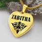 Tabitha v01 - 18k Gold Finished Heart Pendant Luxury Necklace