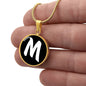 Initial M v3b - 18k Gold Finished Luxury Necklace