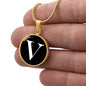 Initial V v3a - 18k Gold Finished Luxury Necklace