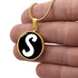 Initial S v3b - 18k Gold Finished Luxury Necklace