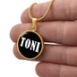 Toni v01w - 18k Gold Finished Luxury Necklace