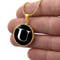 Initial U v3a - 18k Gold Finished Luxury Necklace