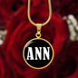 Ann v01w - 18k Gold Finished Luxury Necklace