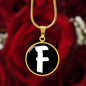 Initial F v3b - 18k Gold Finished Luxury Necklace