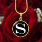 Initial S v3a - 18k Gold Finished Luxury Necklace