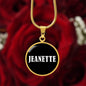 Jeanette v01w - 18k Gold Finished Luxury Necklace
