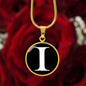 Initial I v3a - 18k Gold Finished Luxury Necklace