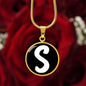 Initial S v3b - 18k Gold Finished Luxury Necklace