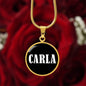 Carla v01w - 18k Gold Finished Luxury Necklace