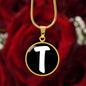 Initial T v3b - 18k Gold Finished Luxury Necklace