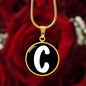 Initial C v3b - 18k Gold Finished Luxury Necklace