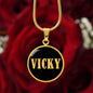 Vicky v02 - 18k Gold Finished Luxury Necklace
