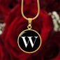 Initial W v3a - 18k Gold Finished Luxury Necklace