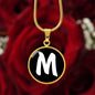 Initial M v3b - 18k Gold Finished Luxury Necklace