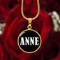 Anne v01w - 18k Gold Finished Luxury Necklace