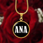 Ana v01w - 18k Gold Finished Luxury Necklace