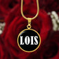 Lois v01w - 18k Gold Finished Luxury Necklace