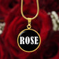 Rose v01w - 18k Gold Finished Luxury Necklace
