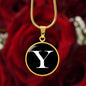 Initial Y v3a - 18k Gold Finished Luxury Necklace