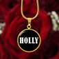 Holly v01w - 18k Gold Finished Luxury Necklace