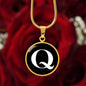 Initial Q v3a - 18k Gold Finished Luxury Necklace