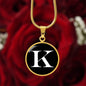 Initial K v3a - 18k Gold Finished Luxury Necklace