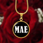 Mae v01w - 18k Gold Finished Luxury Necklace