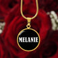 Melanie v01w - 18k Gold Finished Luxury Necklace