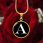 Initial A v3a - 18k Gold Finished Luxury Necklace