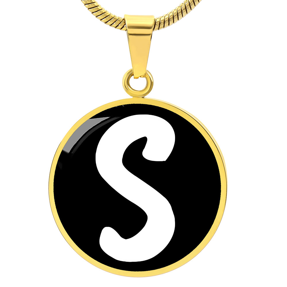 Initial S v3b - 18k Gold Finished Luxury Necklace