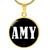 Amy v01w - 18k Gold Finished Luxury Necklace