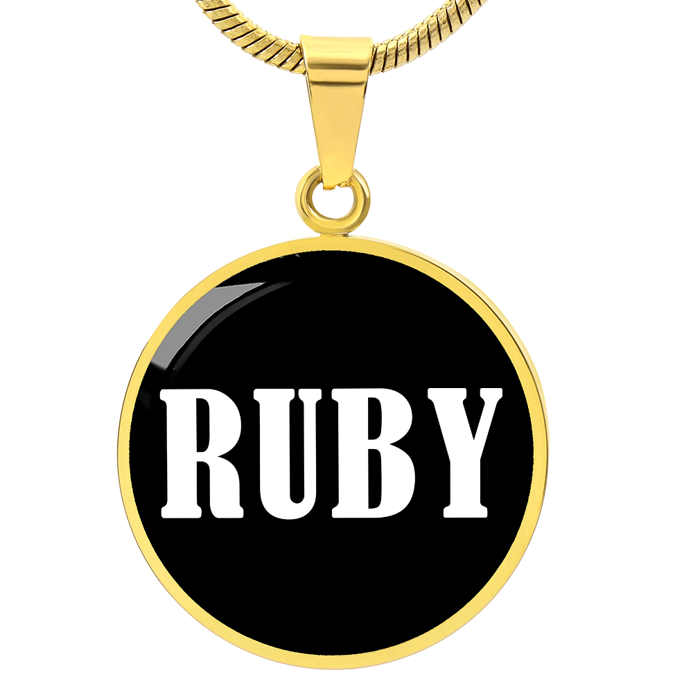 Ruby v01w - 18k Gold Finished Luxury Necklace