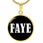 Faye v01w - 18k Gold Finished Luxury Necklace