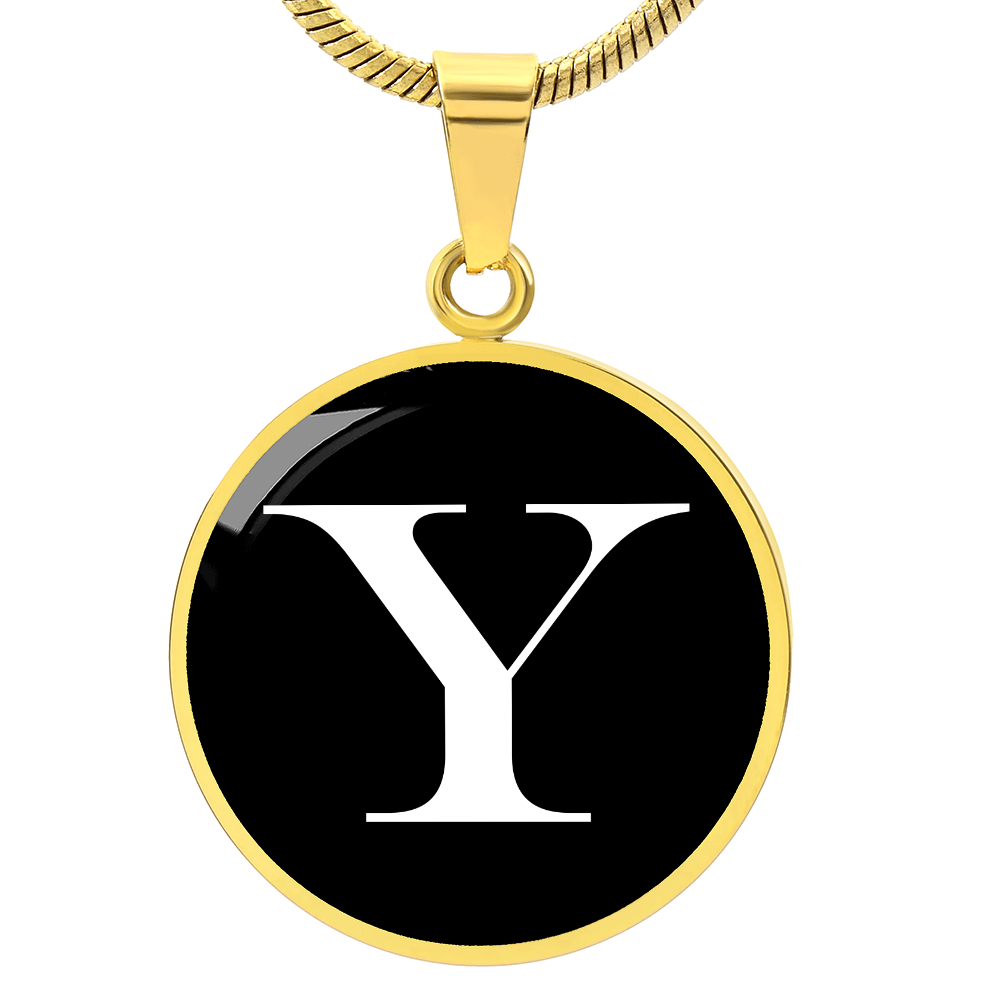 Initial Y v3a - 18k Gold Finished Luxury Necklace
