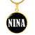 Nina v01w - 18k Gold Finished Luxury Necklace