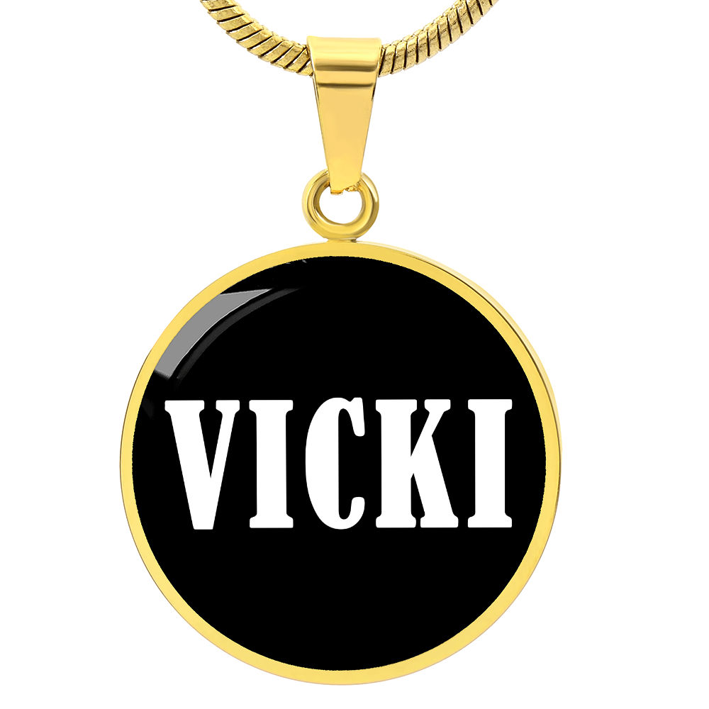 Vicki v01w - 18k Gold Finished Luxury Necklace