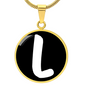 Initial L v3b - 18k Gold Finished Luxury Necklace