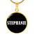 Stephanie v01w - 18k Gold Finished Luxury Necklace