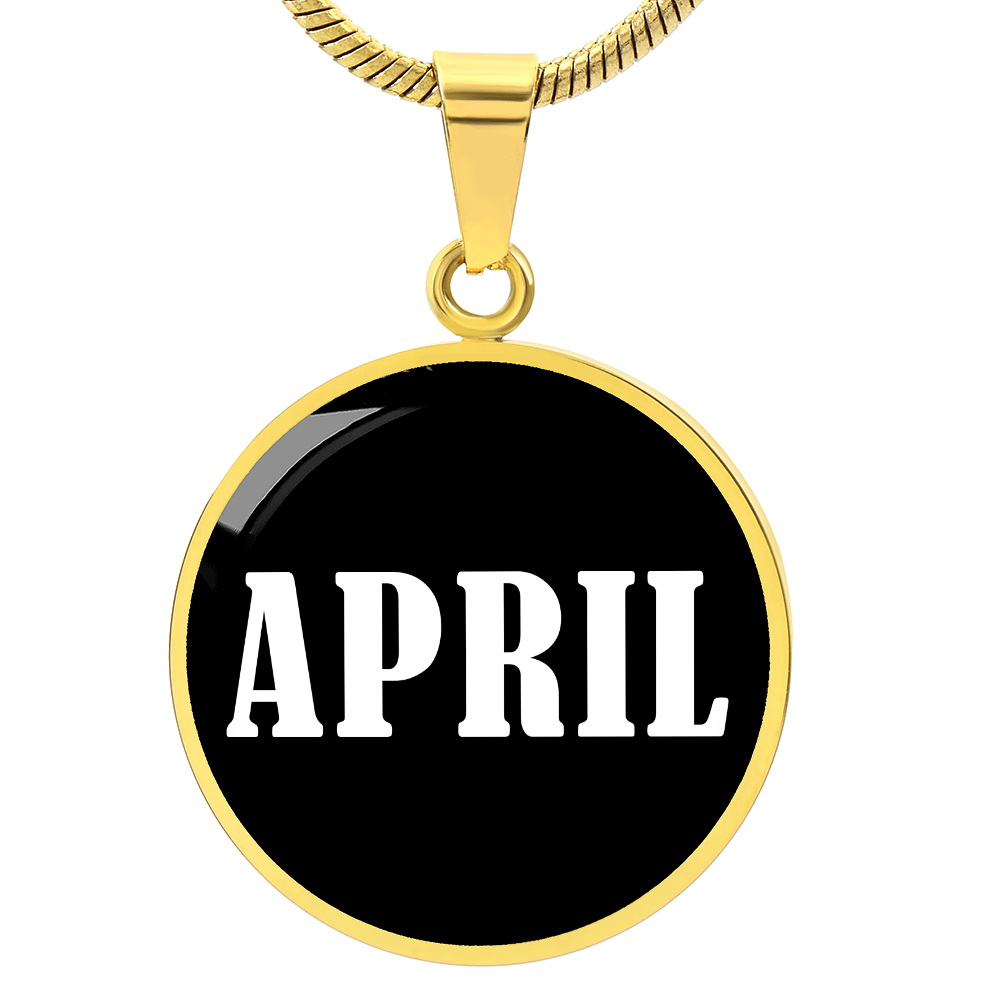 April v01w - 18k Gold Finished Luxury Necklace