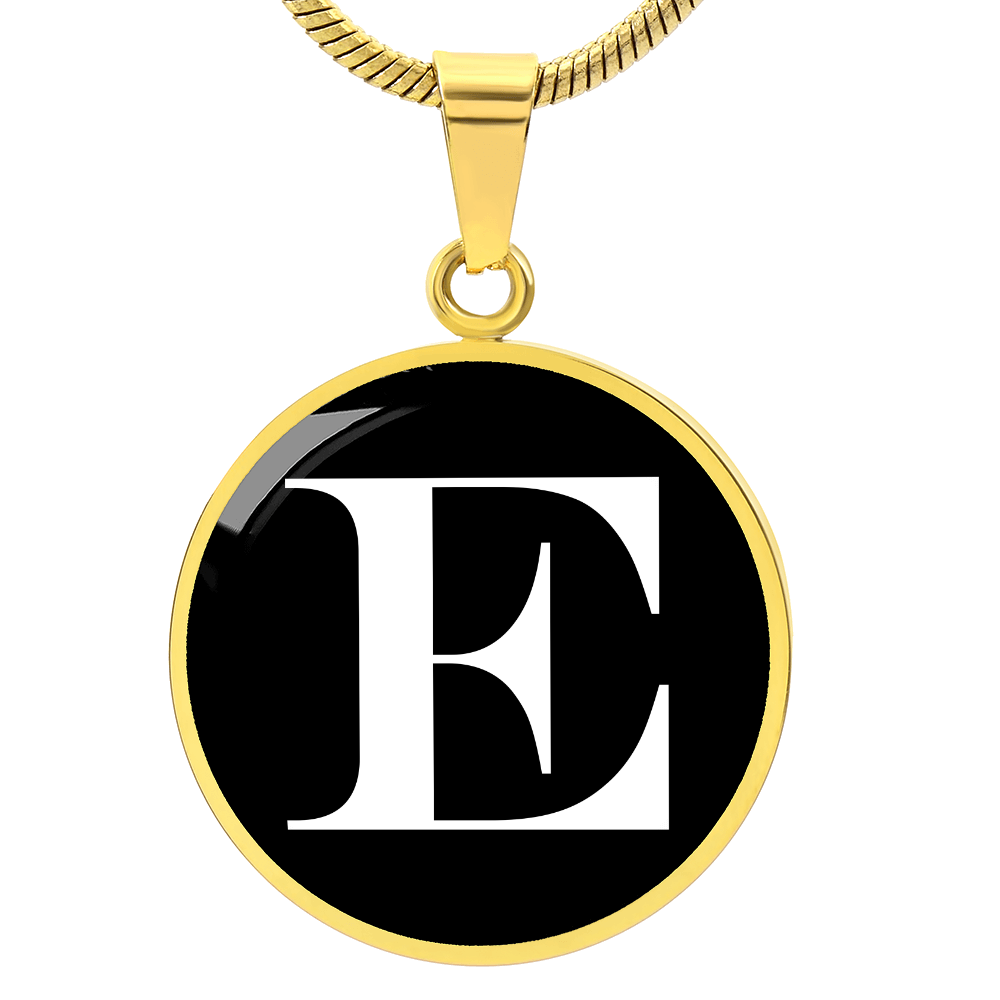 Initial E v3a - 18k Gold Finished Luxury Necklace