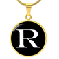 Initial R v3a - 18k Gold Finished Luxury Necklace