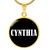 Cynthia v01w - 18k Gold Finished Luxury Necklace