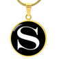 Initial S v3a - 18k Gold Finished Luxury Necklace