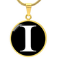 Initial I v3a - 18k Gold Finished Luxury Necklace