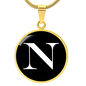 Initial N v3a - 18k Gold Finished Luxury Necklace