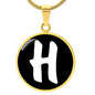 Initial H v3b - 18k Gold Finished Luxury Necklace