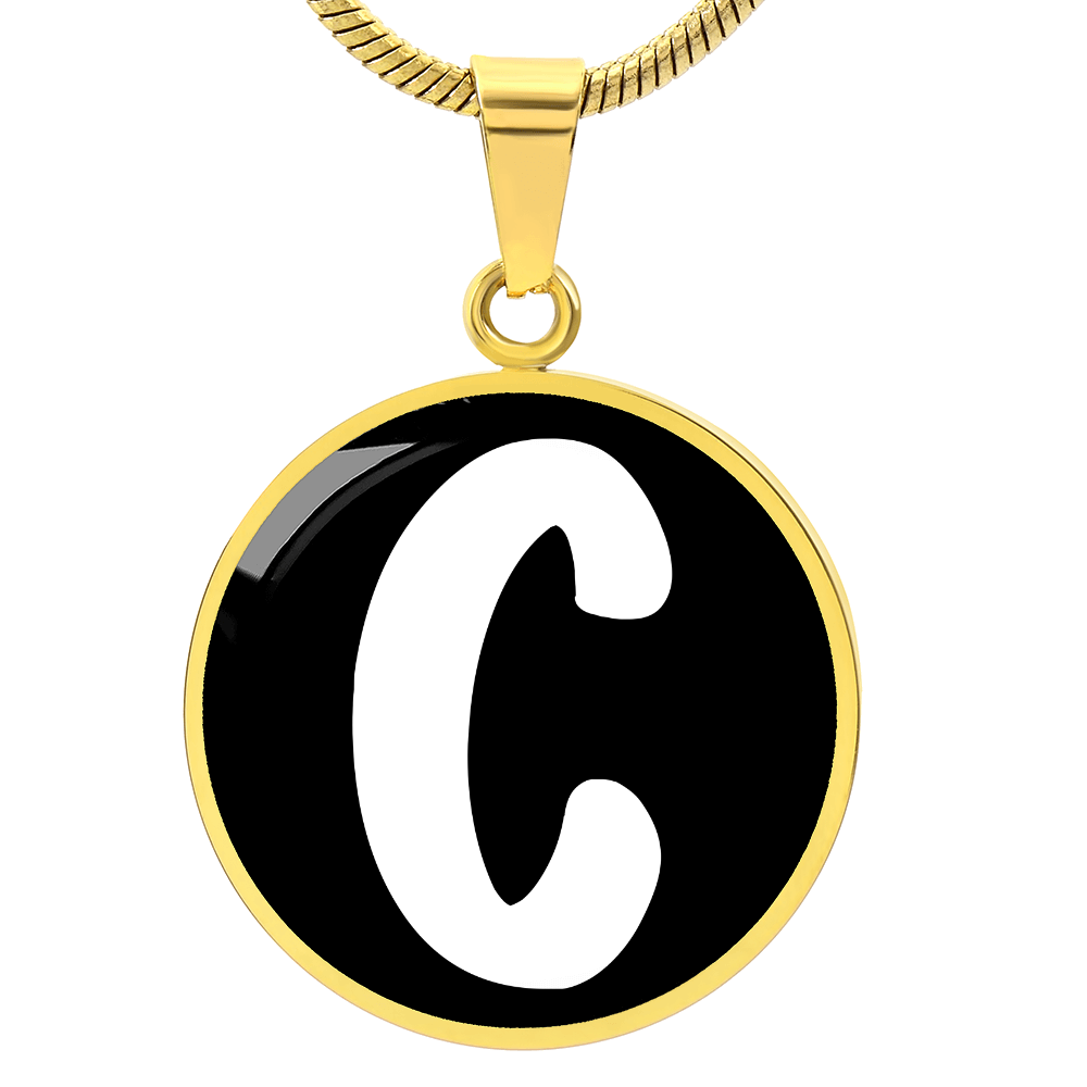 Initial C v3b - 18k Gold Finished Luxury Necklace