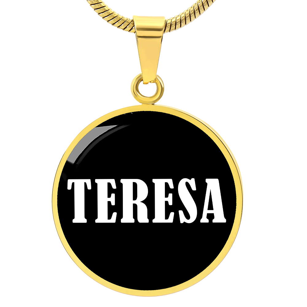 Teresa v01w - 18k Gold Finished Luxury Necklace